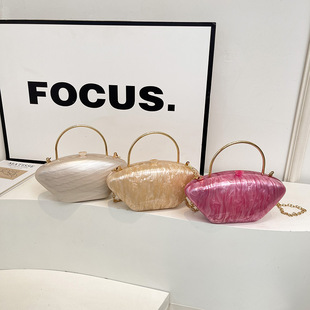Amazon Cross-border Women's Bag 2025 New European and American Fashion Niche Dinner Bag Acrylic Goose Egg Personality Box Bag