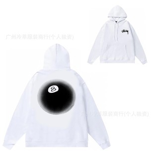 Autumn and Winter New Trendy Brand Tu West Classic Letter Printing Cruising Hooded Sweatshirt Coat Cross-border