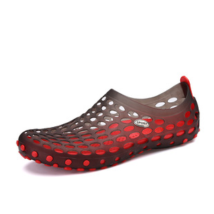 Summer Men's Casual Hole Shoes Wear-Resistant Sandals Driving Drifting Beach Shoes Women Soft Bottom Couple Upstream Shoes
