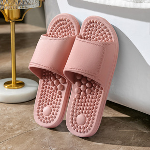 Massage Slippers for Men and Women Household Indoor Non-slip Acupoint Prickling Granules Soft Bottom Foot Therapy Slippers for Summer