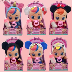Кукла Cry Baby из ПВХ 12 дюймов пьёт воду и плачет с музыкой