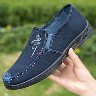 Shoes Men's Casual Single-layer Shoes Slip-on Doug Shoes Breathable Soft Sole Work Shoes Men's Low-top Canvas Shoes Men's Shoes