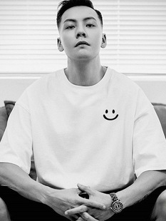 Summer All Cotton Short-sleeved Men's ins Hong Kong Style Trendy Brand Round Neck T-shirt Loose All-match Couple's Base Shirt Half-sleeved Top