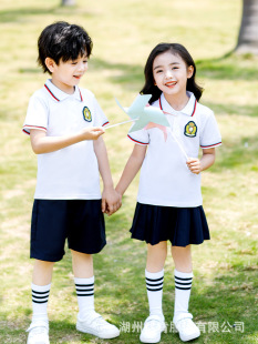 School uniform for primary school students summer cotton short-sleeved sports suit summer graduation class clothes kindergarten Garden clothes summer