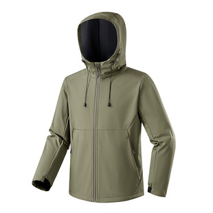 Big-name flat for soft shell clothing factory wholesale printed logo lovers outdoor men's and women's hooded soft shell assault clothing