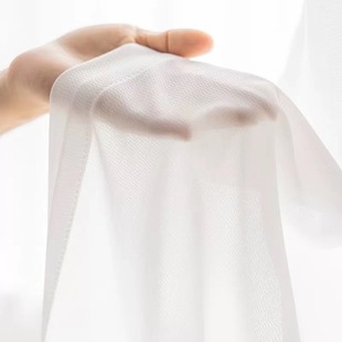 White Gauze Curtain Gauze Curtain Transparent Pervious Phantom Gauze Nordic Living Room Balcony Bay Window New Semi-shading Sunscreen Gauze