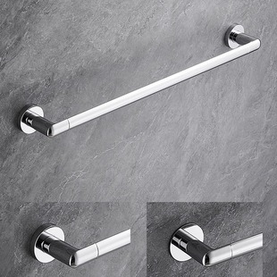 Bathroom towel bar zinc alloy bathroom lengthened single bar towel rack bathroom towel drying rack storage rack