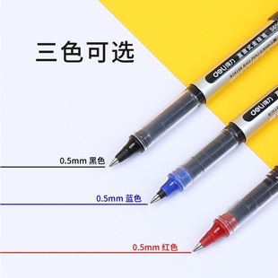 Deli straight liquid ballpoint pen high-looking needle tube type Student sign business office stationery with S656 water pen