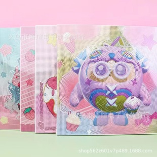 30 × 30DIY full diamond wooden frame diamond painting children's handmade digital Three-dimensional point diamond painting exercise hands-on coordination