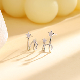Star Earrings Small Star Earrings Simple Cold Wind Meteor Ear Hook Earlobe Daily Commuter Student Gift