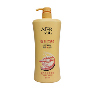 Aier 1L Plant Shampoo Baking Oil Soft Anti-dandruff Ginger Juice Polygonum Multiflorum Shampoo Tea Seed Black Sesame Shampoo