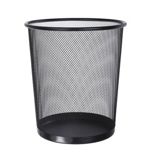 Hollow-out Iron Trash Can Rust-proof Iron Net Household Metal Trash Basket Barbed Wire Mesh Trash Basket Toilet Without Cover