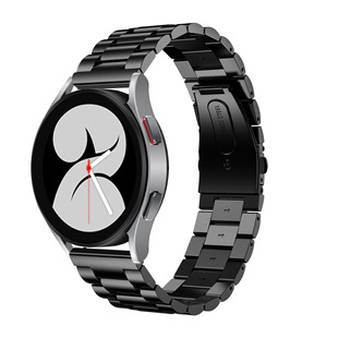 For Samsung Galaxy watch7/6/5 three beads watch FE stainless steel solid metal wristband