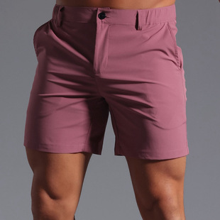 2025 Quick-drying Casual Pants Men's Four-quarter Pants Outdoor Sports Pants Beach Pants Men's Half-elastic Waist Pants