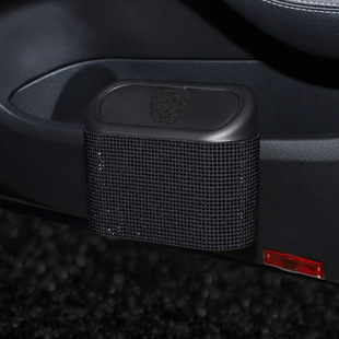 Hot drilling car trash can car rear crown diamond trash can hanging storage bag car creative storage box
