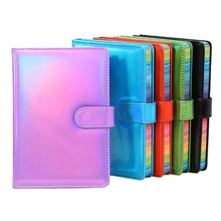 A5 Cross-border Foreign Trade Special for Laser Magic Color Leather Notebook Printable Buckle Loose-leaf Notepad Thickened Wholesale