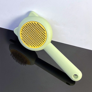 Cat comb one-key hair removal to float hair comb dog comb cleaning hair stainless steel needle open knot massage pet comb