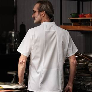 Dining Chef work clothes summer wear female male hotel restaurant restaurant rear kitchen clothes clothing short sleeve