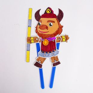 Теневые игры Реквизит DIY мультяшный персонаж материал сумка Детский сад детские творческие сборочные игрушки производители товаров для родителей и детей