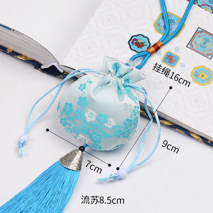 A plum tassel sachet empty bag car embroidery pendant baby fetal hair antique purse plum blossom sachet