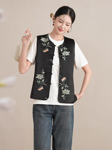 A generation of wholesale high quality store wholesale new Chinese embroidered vest national tide national style vest cardigan women