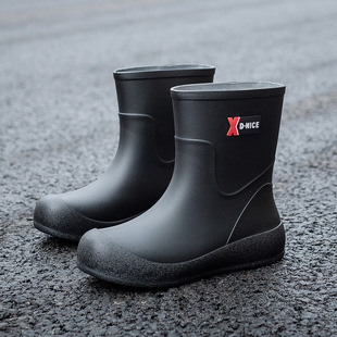 New waterproof shoes women's rain boots short tube water boots adult low tube fashion students non-slip wear-resistant Korean four-season outer wear