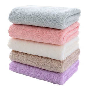 High density coral fleece soft absorbent small square 30*30 thick dishcloth kitchen home cleaning baby saliva towel