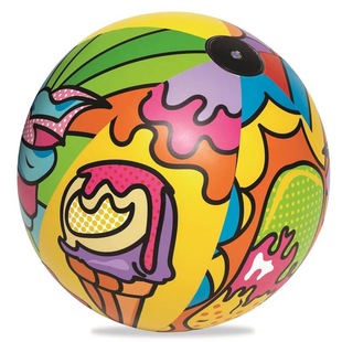 Color painting inflatable beach ball PVC kindergarten activity inflatable ball children baby outdoor water play toy ball