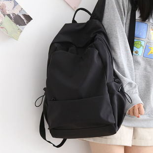South Korea Ins Simple Solid Color Schoolbag Female Senior high school Student Mori Junior High School Student Large Capacity Japanese Backpack Remaining Room