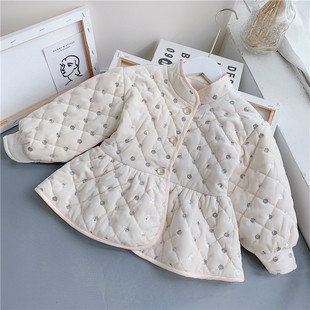 New Children's Suit 2023 Winter New Baby Girl Velvet Thickened Celebrity Fan Two-piece Warm Suit
