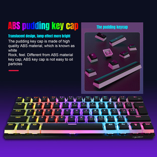 Новый L700 61Key пудинг механическая клавиатура Зеленый вал 12 световых режимов Проводная Игра В наличии оптом