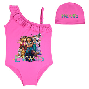 Magic Full House Encanto Children's Swimsuit Girls' Shoulder One-piece Swimsuit Baby Beach Swimsuit Y09015