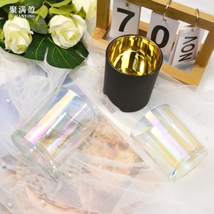 Electroplating aromatherapy bottle various specifications diy homemade candle Cup atmosphere glass bottle spray color glass candlestick Cup