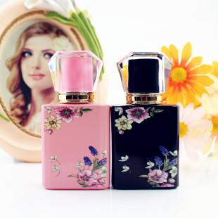 Color 50ML High-grade Thickened Glass Perfume Bottle Color Printing Glass Bottle Split Empty Bottle Spray Press Bottle
