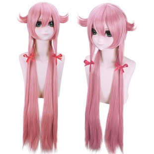 cos wig future diary my wife by is high temperature silk/smoke pink cartoon wig 2025 new