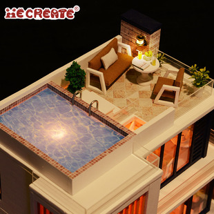 Fun Yia Jane Europe Modern DIY Cabin Florence Creative Intelligence Handmade Model Villa Assembled-English