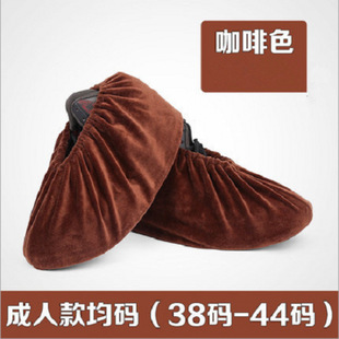 School computer room shoe cover student flannel non-slip bottom washable household adult thick warm