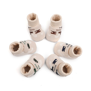 Spring and autumn new baby shoes for boys and girls baby 0-1 years old baby shoes and socks integrated warm sports toddler shoes