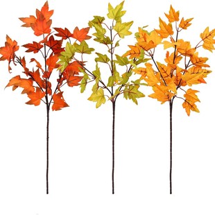maple leaf artificial autumn leaf branch fake autumn flower flower arrangement thanksgiving decoration home kitchen farmhouse table center decoration