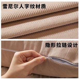 Sofa Pillow Long Backrest Cushion Living Room Cushion Rectangular Pillowcase with Core ins Cream Style Sleeping Chenille