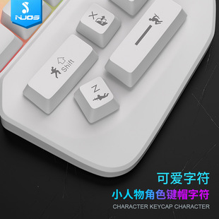 Cross-border one-handed keyboard colorful mechanical 35-key matching mobile phone throne chicken game handle hand swimming chicken artifact