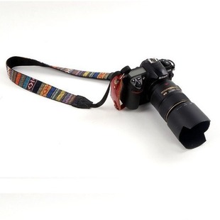 Nostalgic retro ethnic style widened shoulder strap SLR camera strap thin striped strap 50g