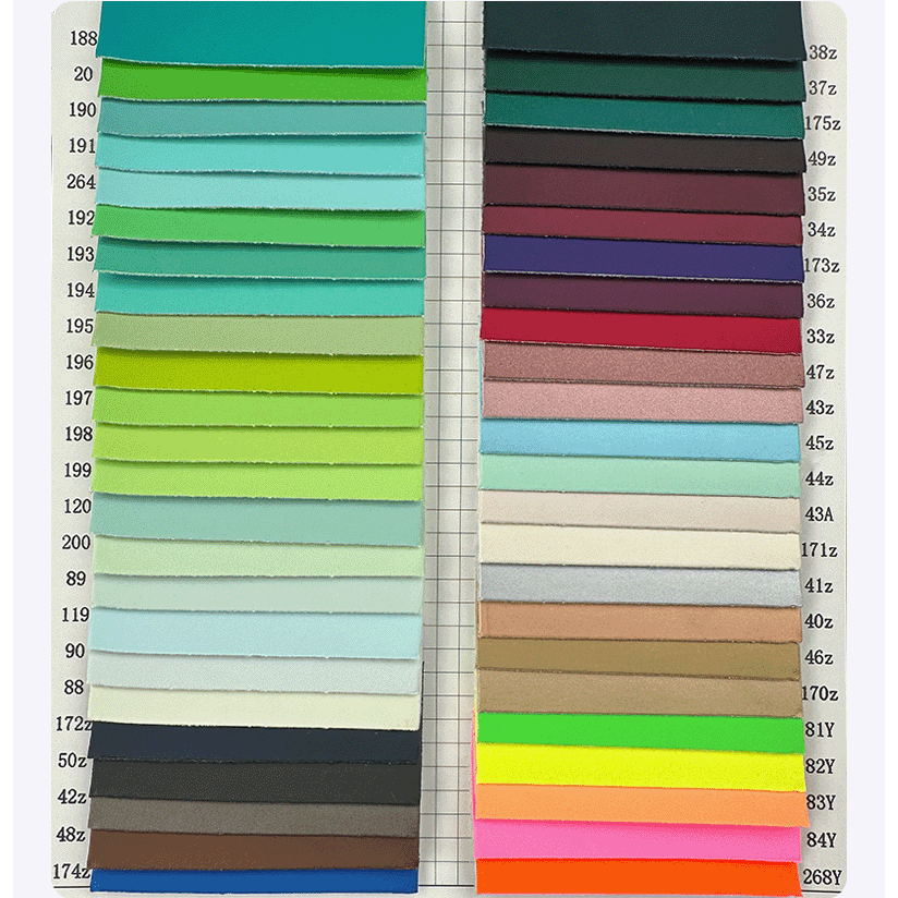 Large favorably 0.9mm imitation cotton velvet wool bottom skin feel matte frosted plain leather fabric pu artificial leather leather