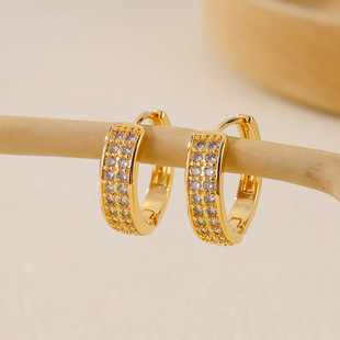 Fashionable New Gold Variety Design Jewelry Women's Zircon Earrings Jewelry Women's Zirconium Earrings Earrings
