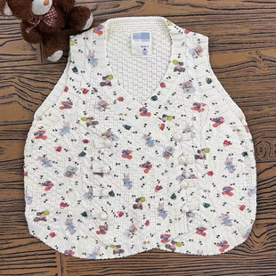 Mori Women's Artistic Fresh Floral Knitted Sweater Vest Retro Buckle Autumn New Sleeveless Vest Waistcoat