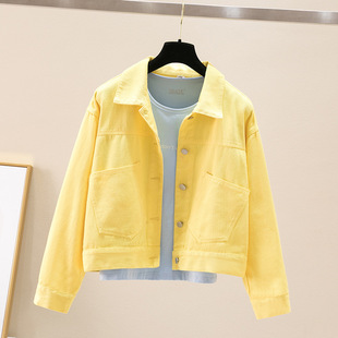 Denim coat 2021new women's early spring small Autumn short loose top baseball uniform spring jacket