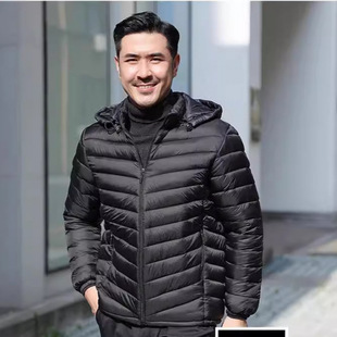 Men's new hooded cotton-padded jacket stand collar detachable thickened close-fitting business cold-proof cotton-padded jacket men's new