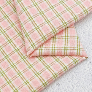 Cotton Washed Plaid Shirt Cotton Fabric Twill Yarn-dyed Clothing Fabric Women's Clothing Plaid Fabric