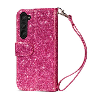 For Samsung Z Fold6 Mobile Phone Leather Case Galaxy fold4/4 Glitter Zipper Wallet Flip Cover Case