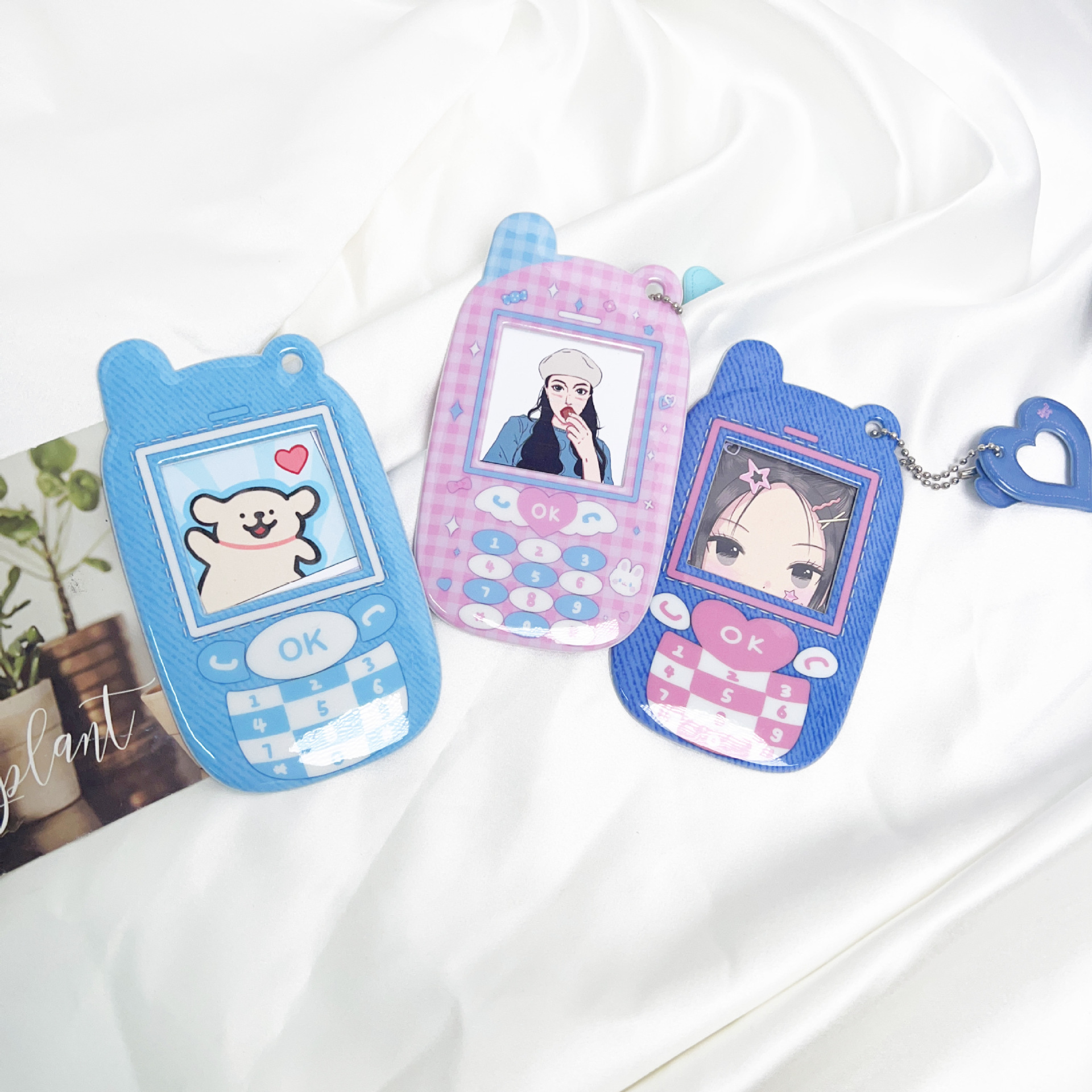 PVC cute card holder meal card protective cover y2g Millennium style Denim small card holder big brother mobile phone card holder